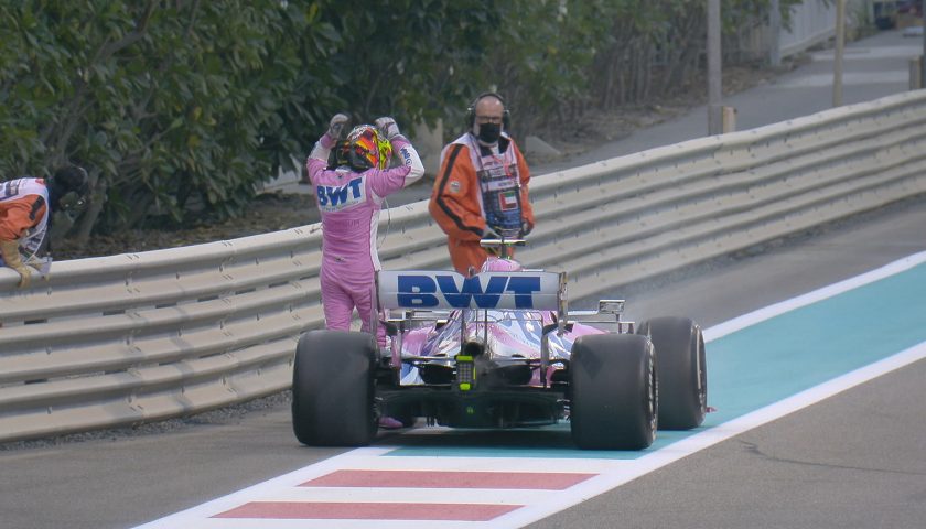 Sergio Checo Pérez tuvo una mala carrera el GP de F1 de Abu Dhabi