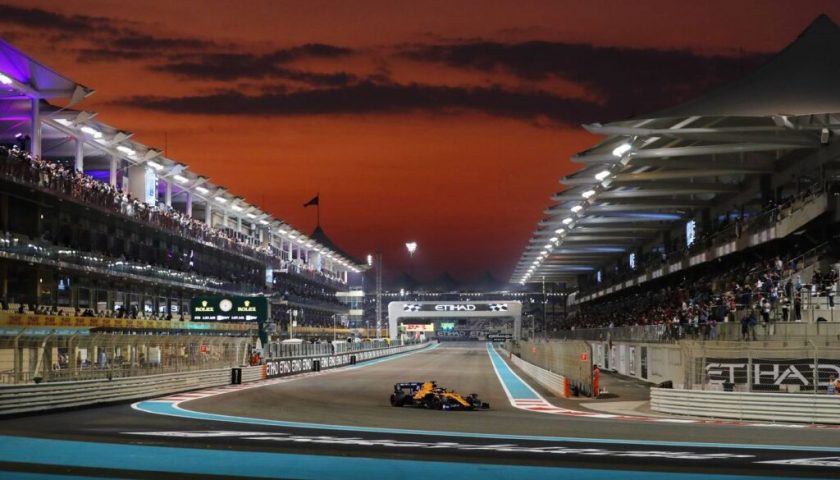 Los atardeceres el el GP de Abu Dhabi